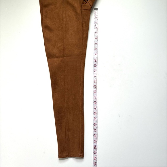 Spanx Faux Suede Leggings Pants in Rich Caramel Size Large - Picture 17 of 17